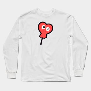 Valentines Day Love Heart Lollipop Long Sleeve T-Shirt